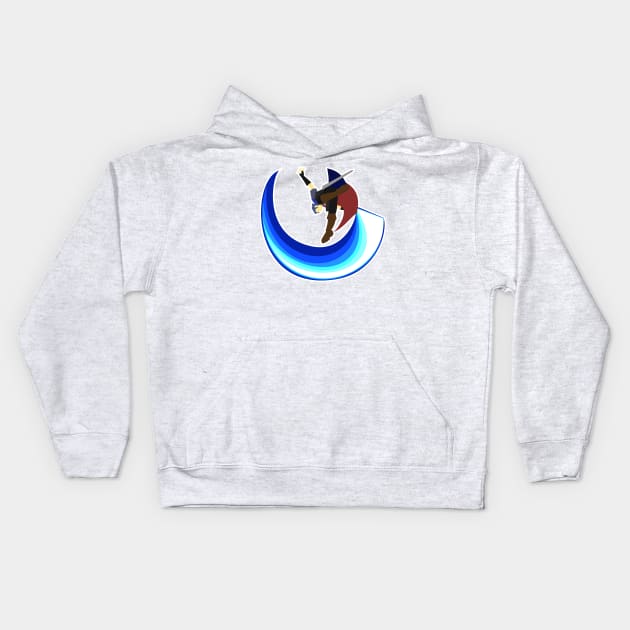 Melee Marth Down-Air Kids Hoodie by QuickSpooked